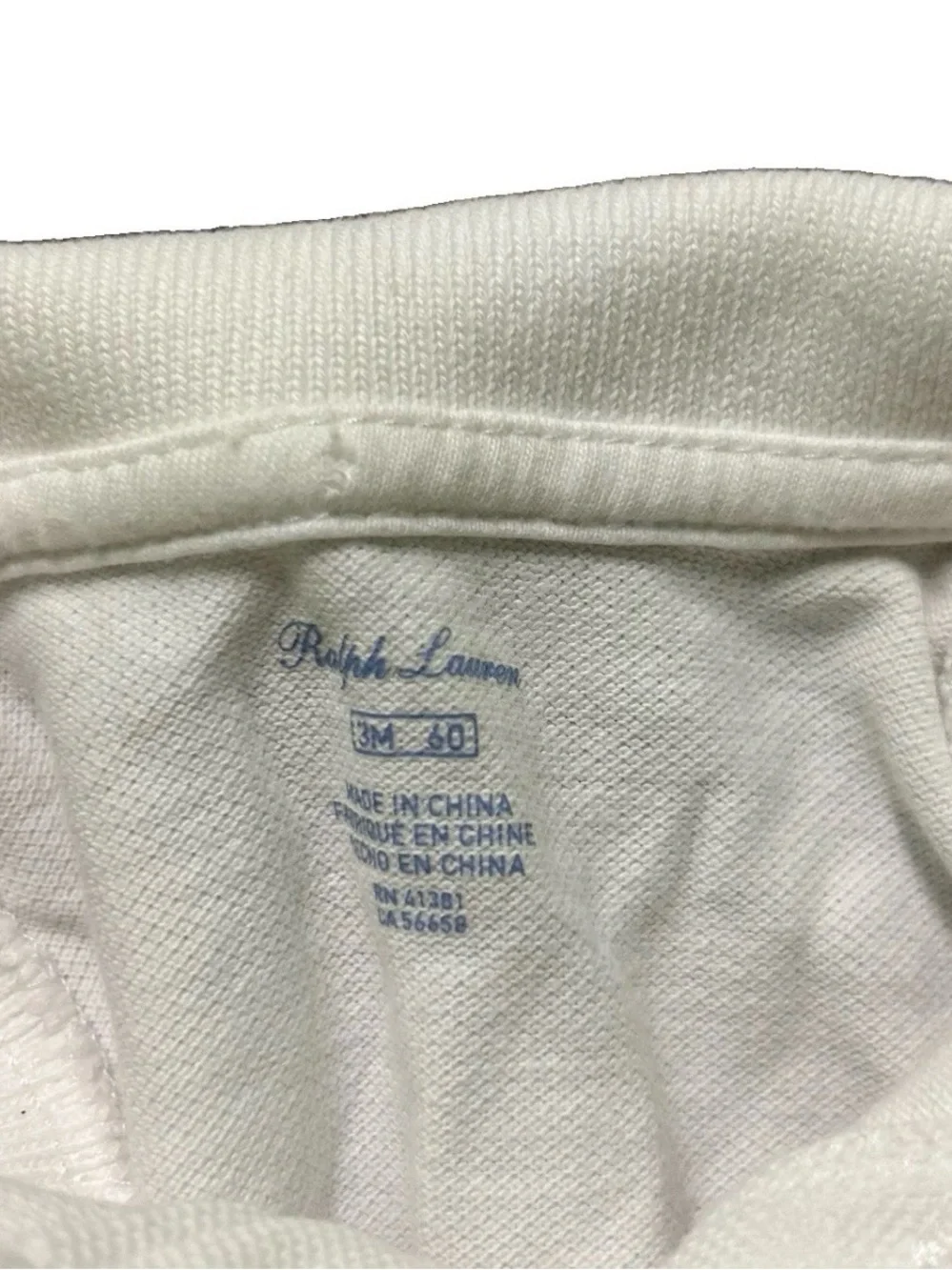 Baby Girl Ralph Lauren White Romper Floral Embroidery Size 0-3 Months